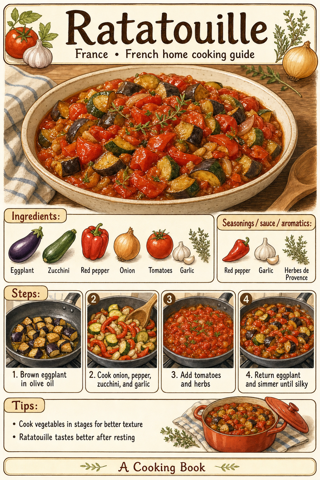 Ratatouille illustrated cooking image