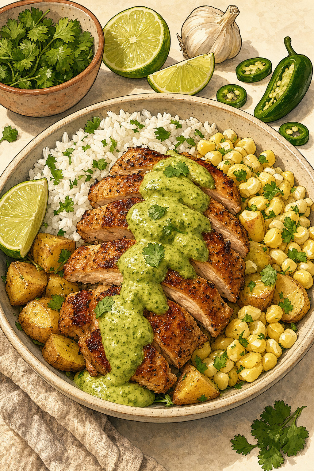 Aji Verde Chicken Bowl