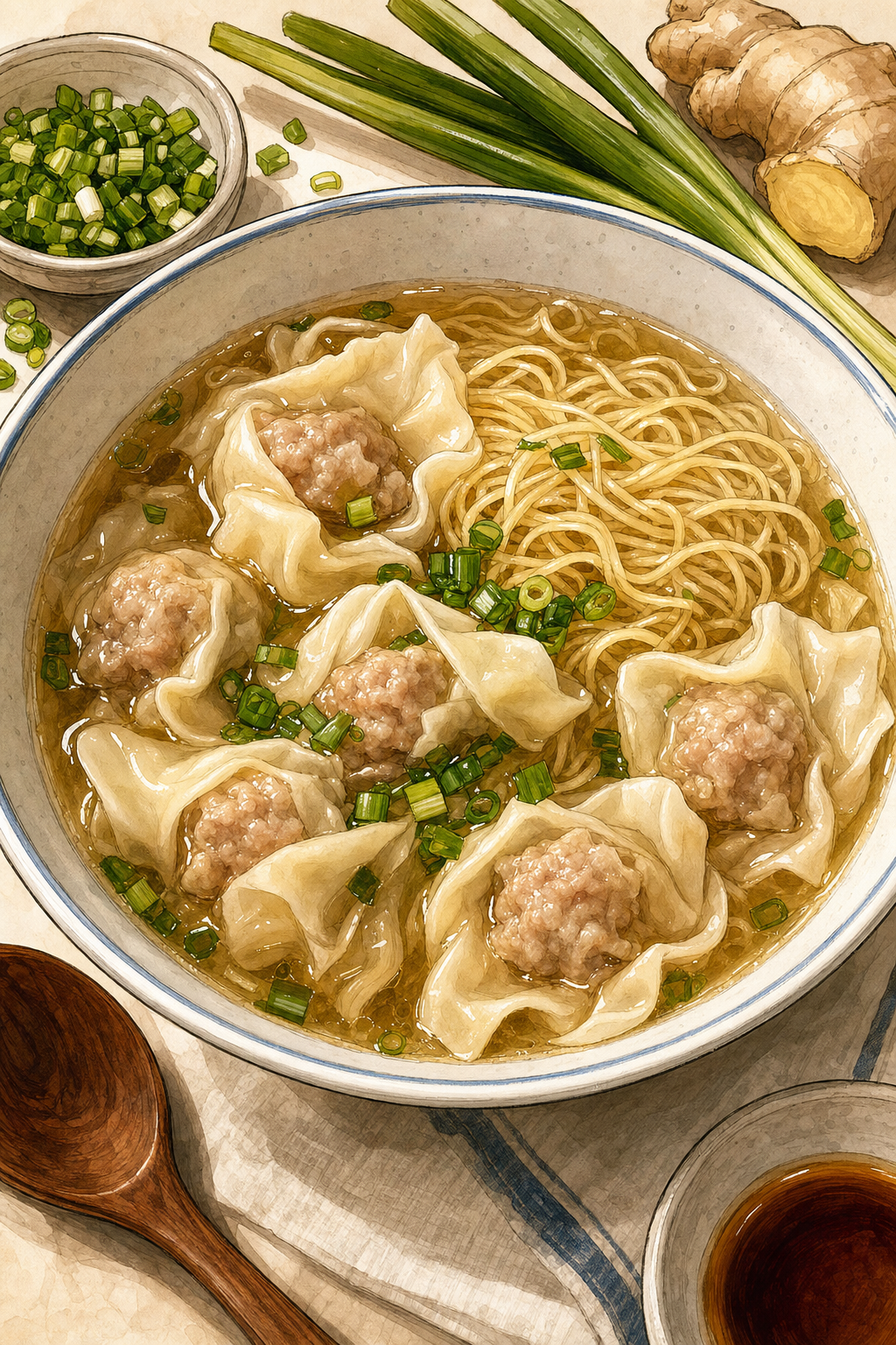 Cantonese Wonton Noodle Soup