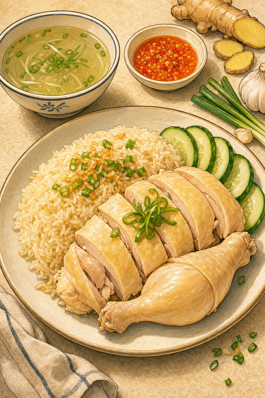 Hainanese Chicken Rice