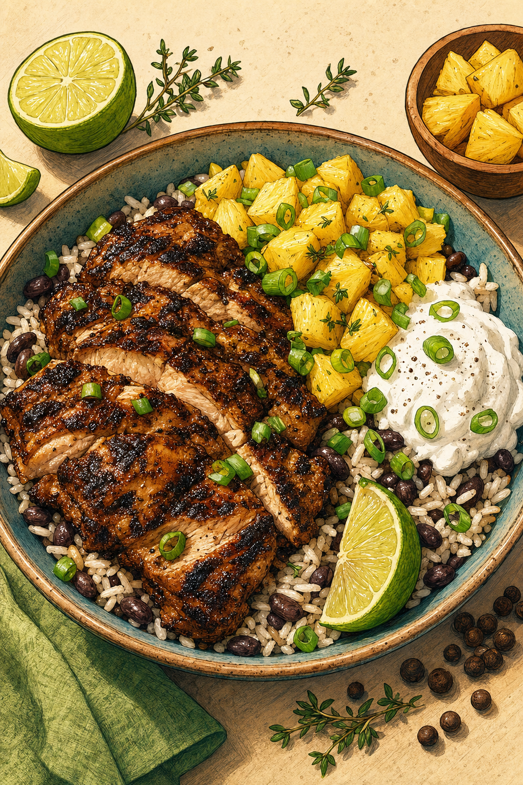 Jamaican Jerk Chicken Bowls