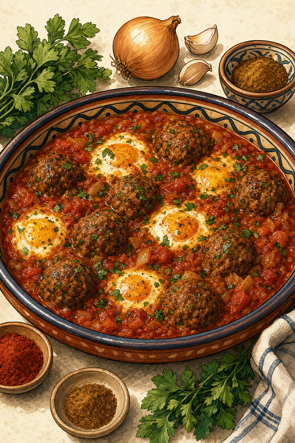 Moroccan Kefta Meatballs