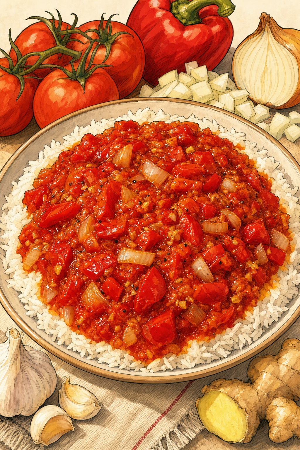 Nigerian Tomato Pepper Stew