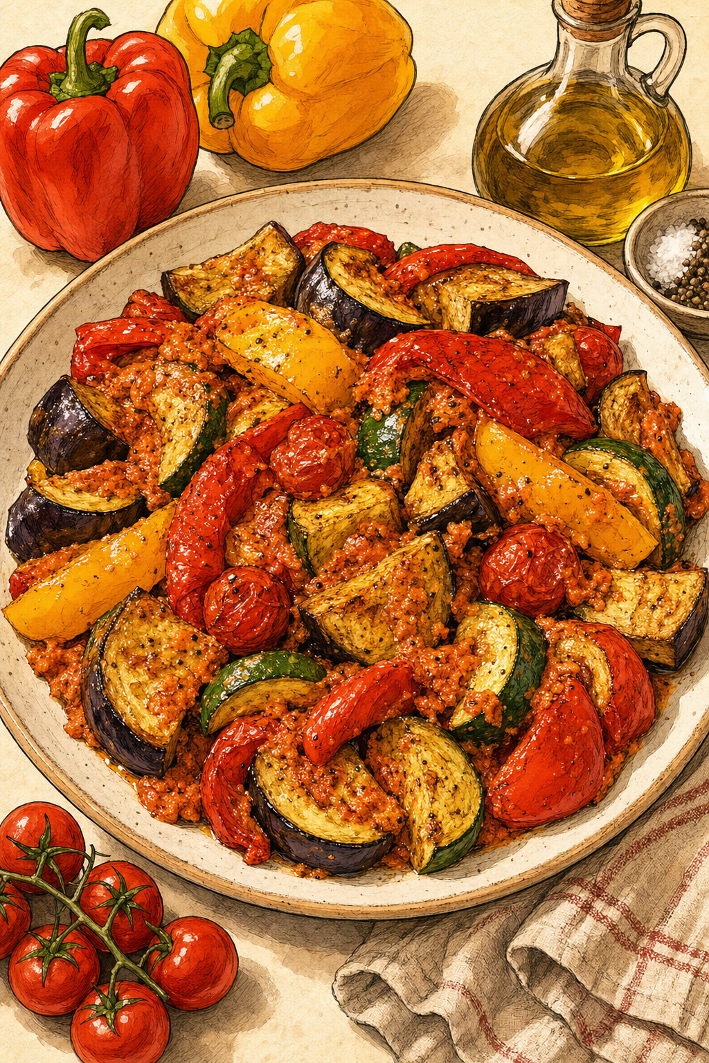 Spanish Romesco Roasted Vegetables