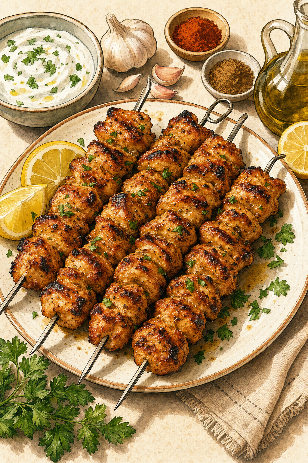 Turkish Chicken Kebabs